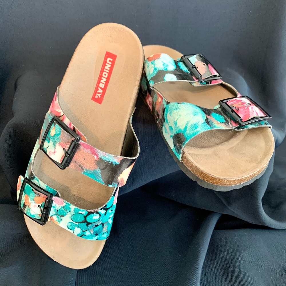 UNIONBAY FLORAL SUMMER SANDALS SIZE 7